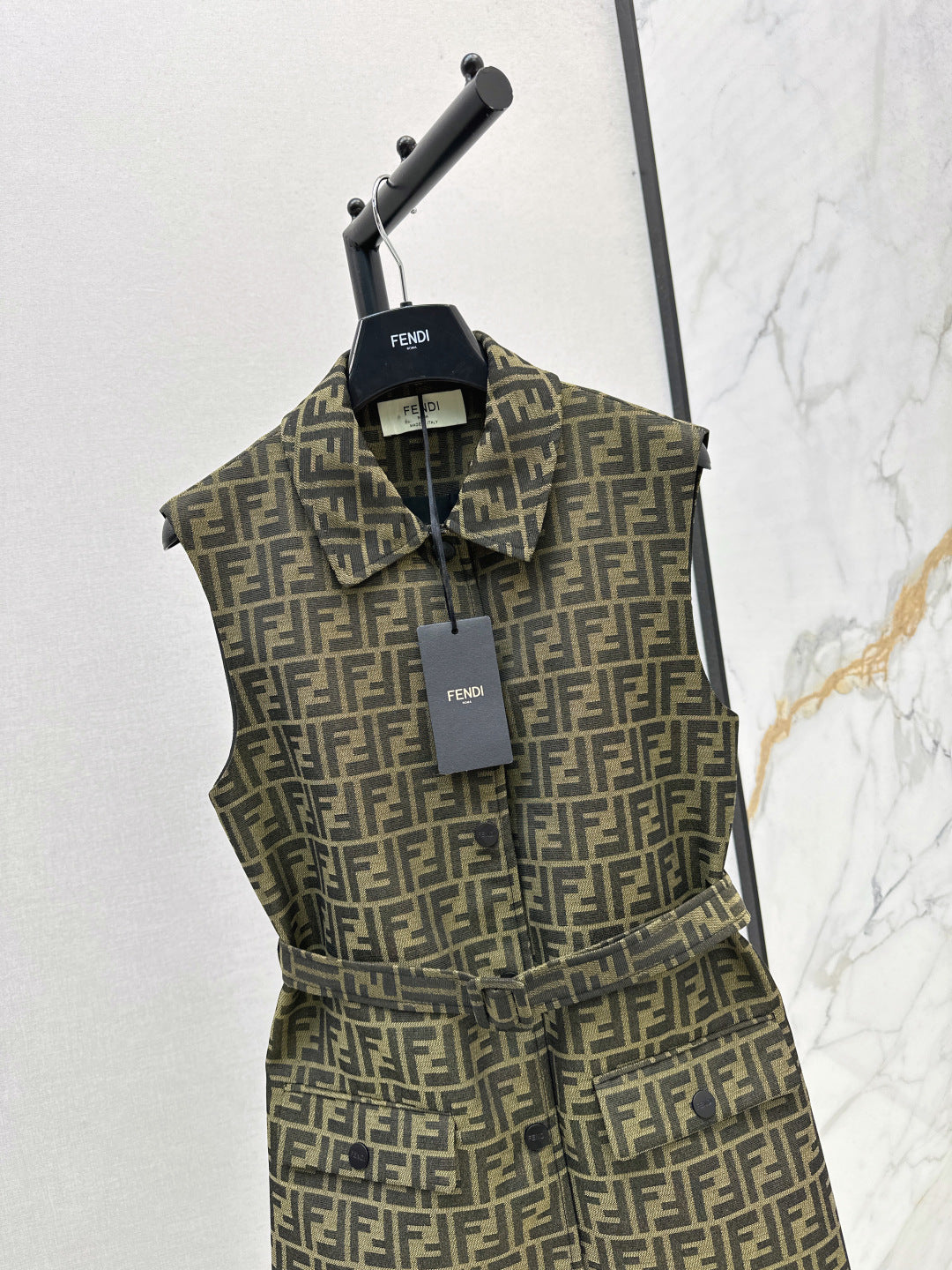 Fend New jacquard vest jacket