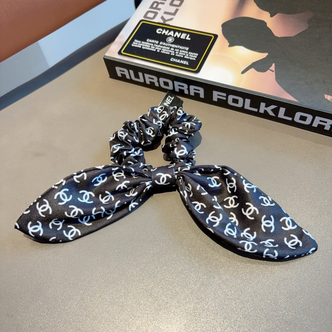 Chan Letter ribbon ponytail hair tie