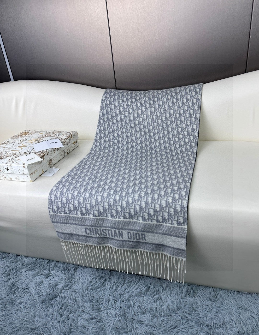 CD Classic printed double-sided cashmere scarf