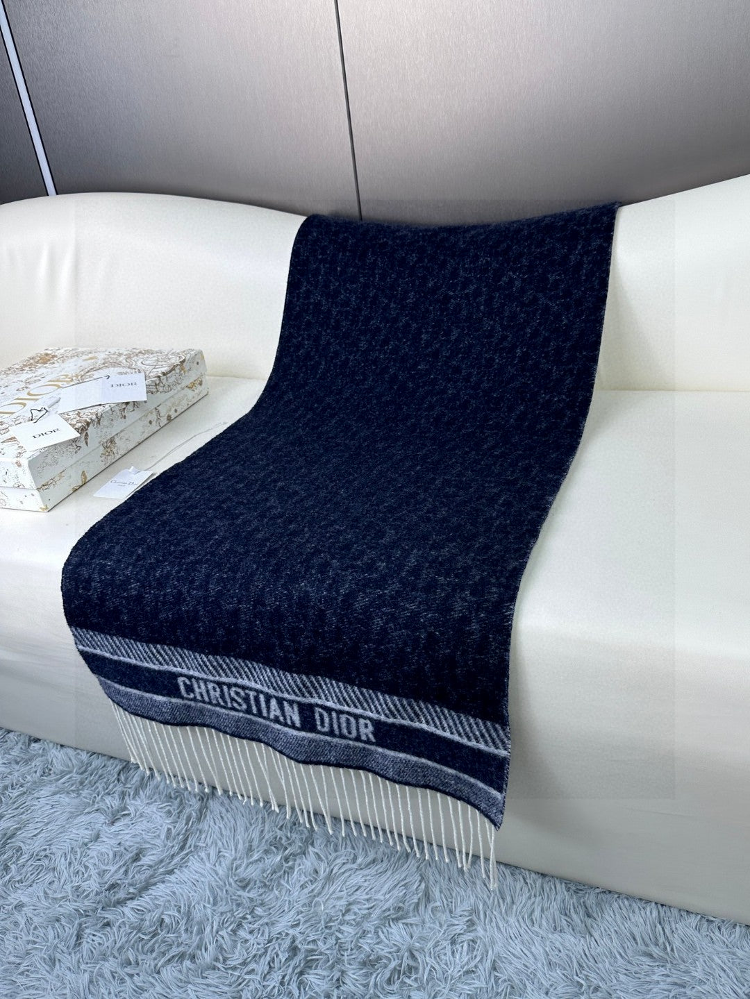 CD Classic printed double-sided cashmere scarf