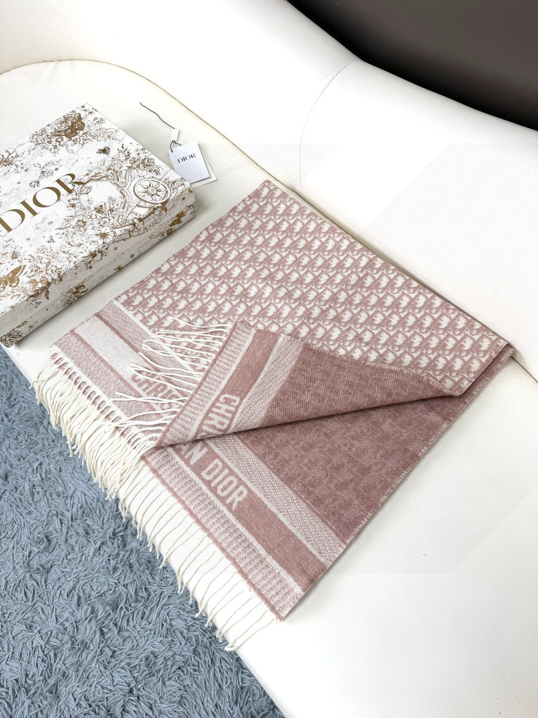 CD Classic printed double-sided cashmere scarf