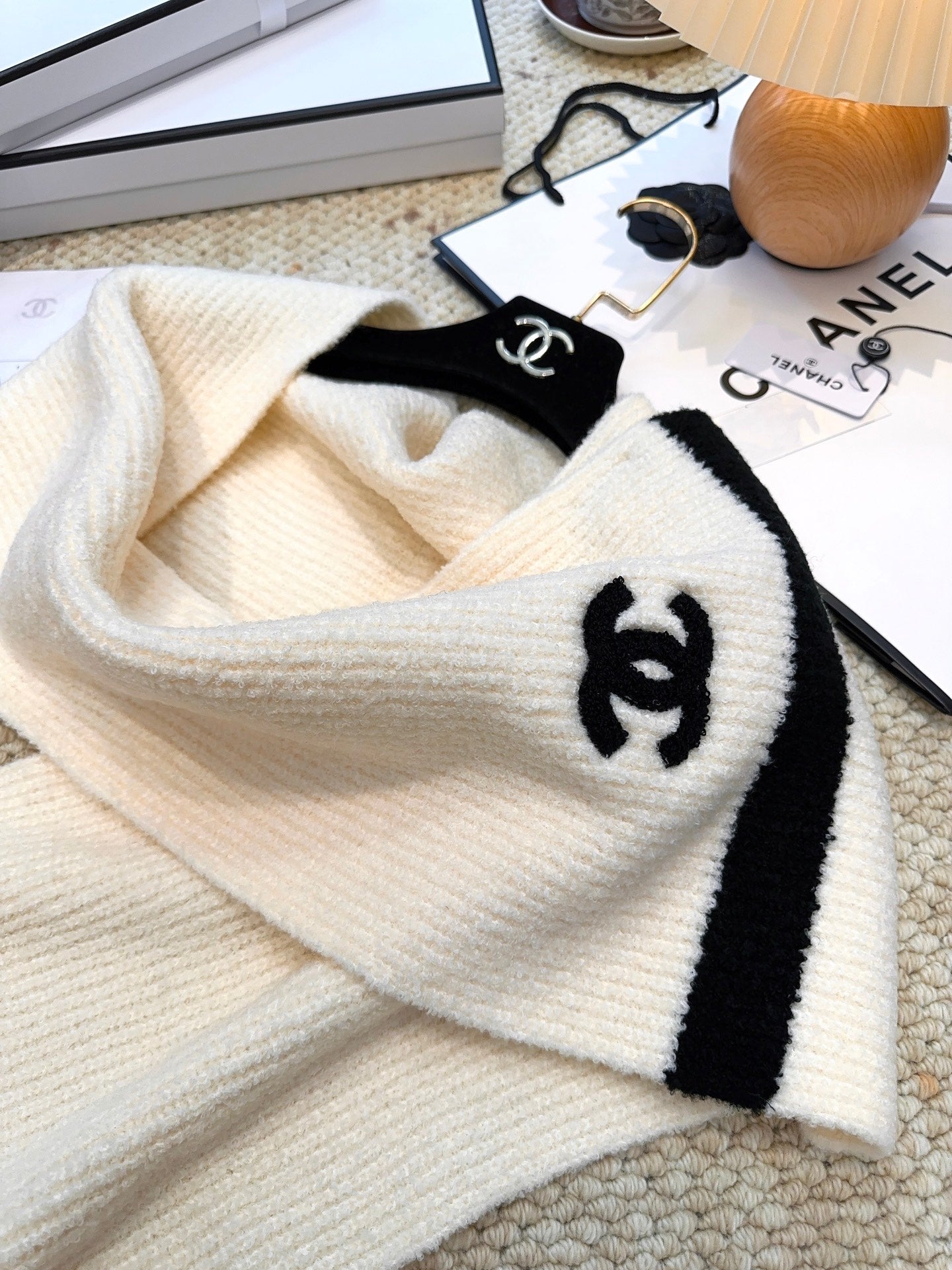 Chan classic woven wool scarf