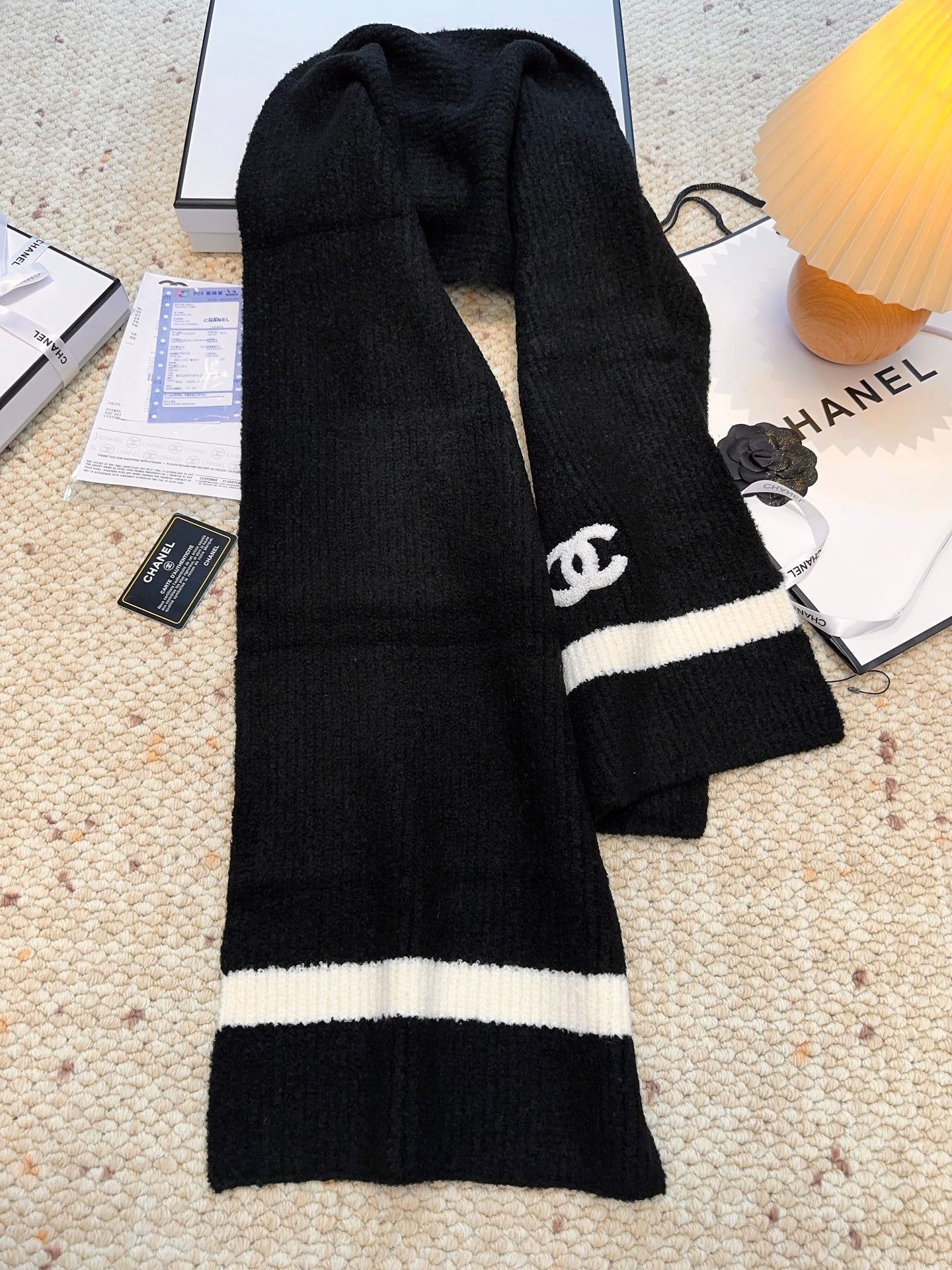 Chan classic woven wool scarf