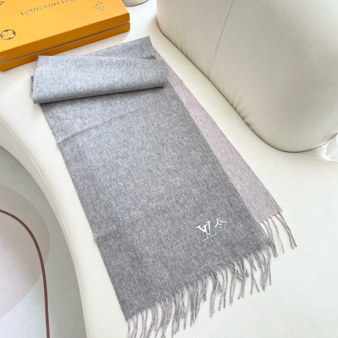 Louis classic striped plaid cashmere scarf