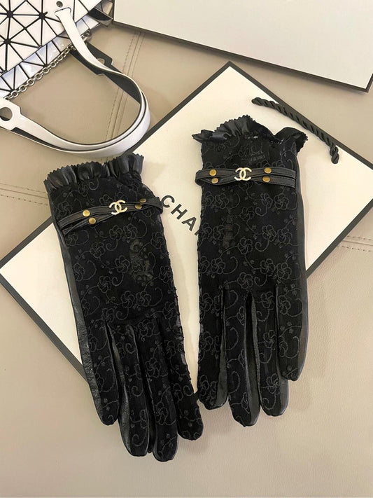 Chan Latest lace mesh fashion gloves