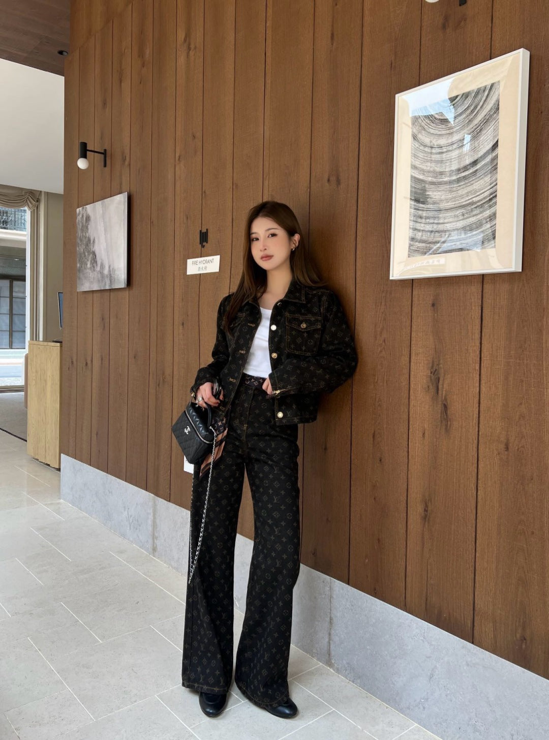 Louis New silk scarf jeans