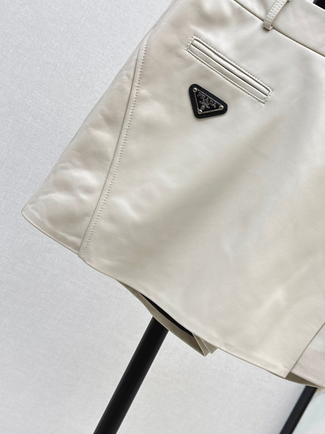Pra NEW lambskin leather skirt
