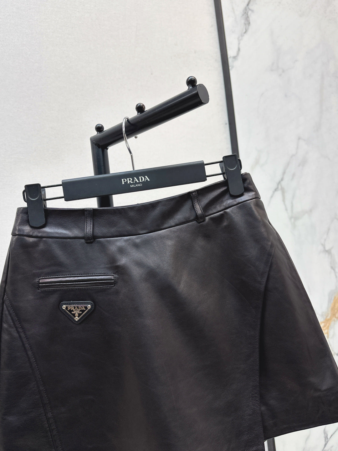 Pra NEW lambskin leather skirt