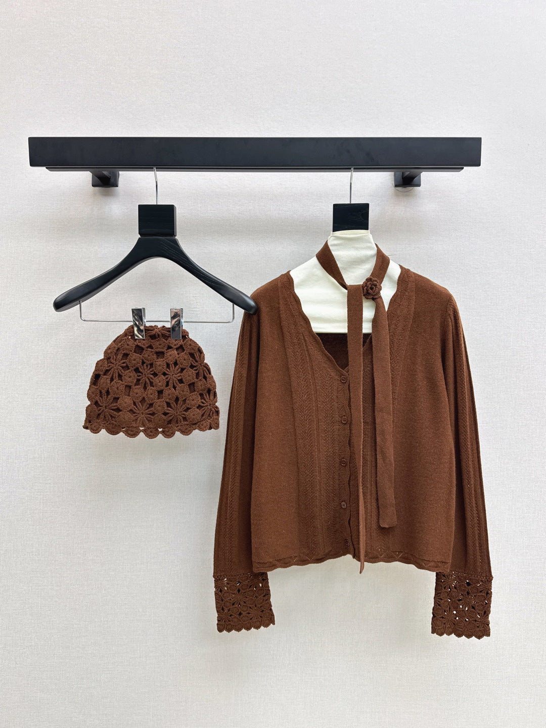 Chan NEW Cardigan + knitted hat