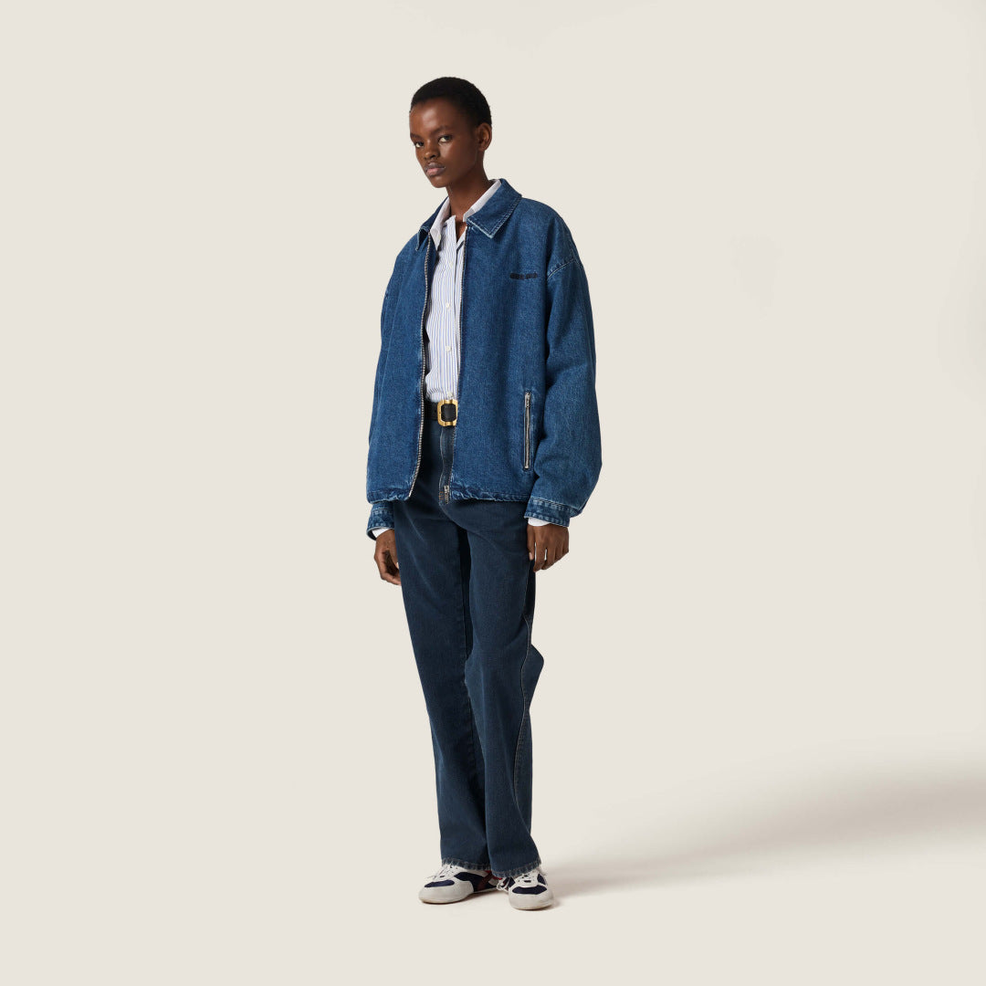 Miu NEW lapel denim jacket