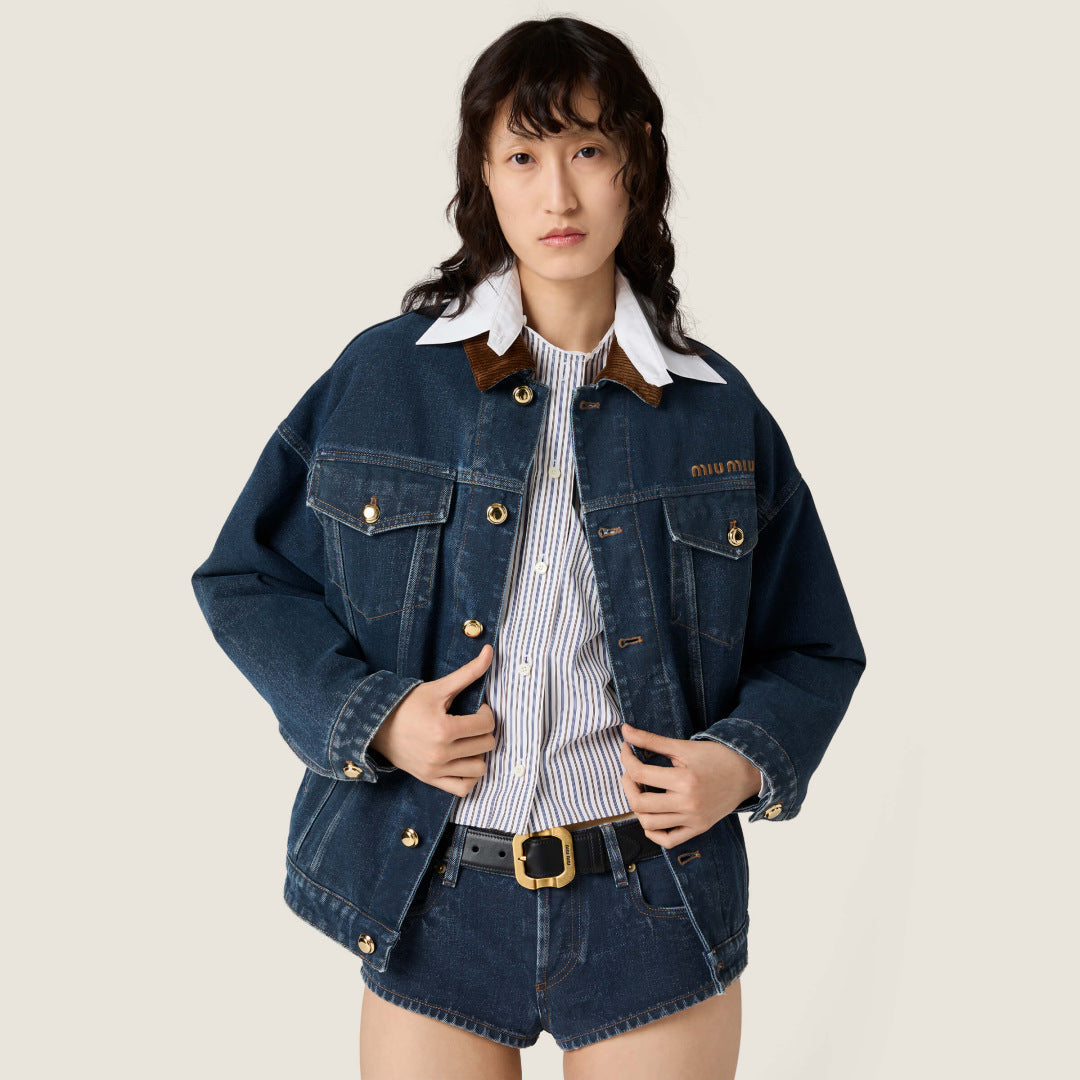 Miu NEW Denim cotton jacket
