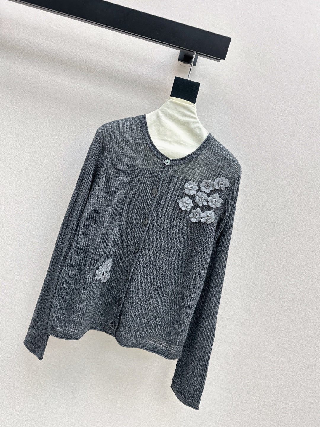 Chan NEW floral embellished cardigan