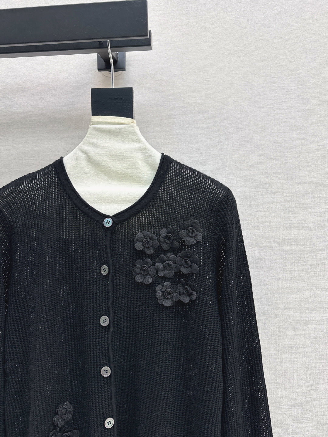 Chan NEW floral embellished cardigan