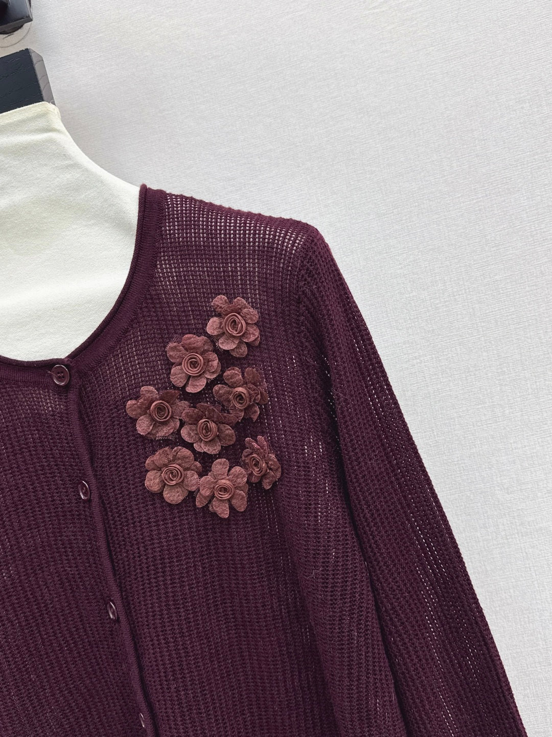 Chan NEW floral embellished cardigan