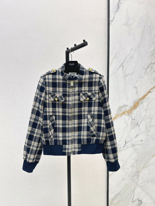 Ce1i NEW plaid coat