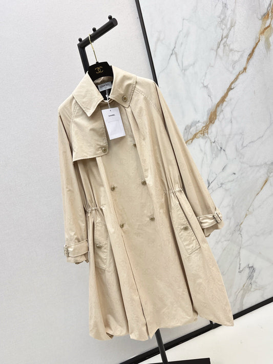 Chan NEW jacquard trench coat