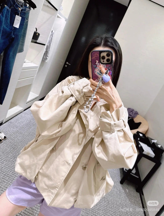 Chan NEW jacquard trench coat