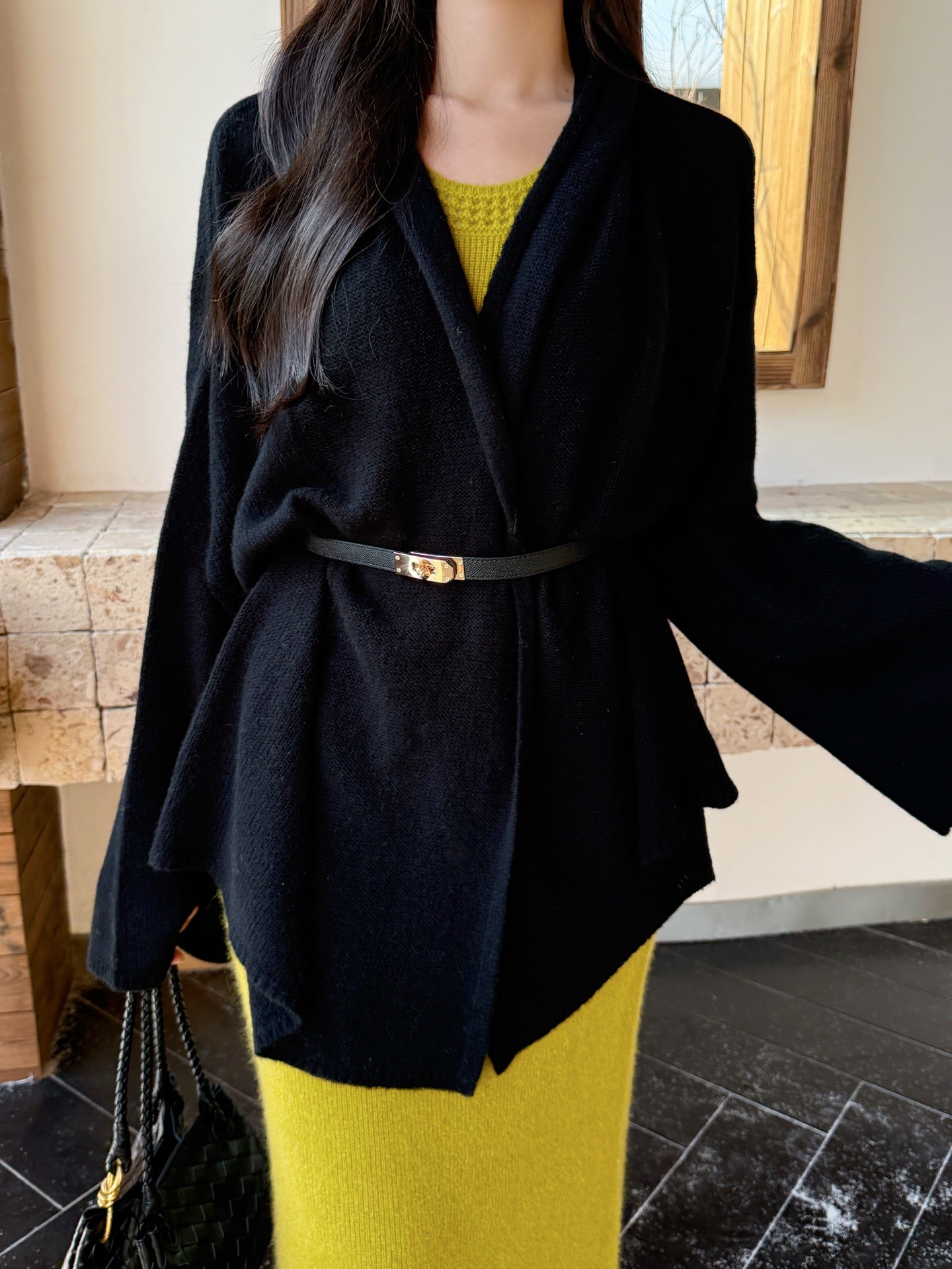 Herm NEW Wool Yarn Cardigan