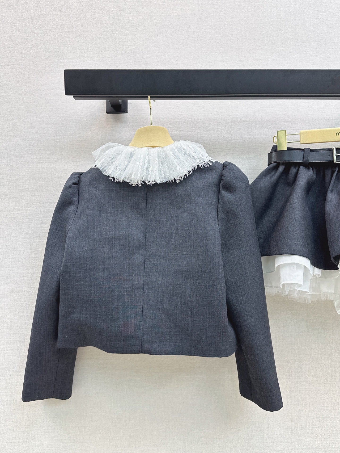 Miu NEW Lace sequin suit