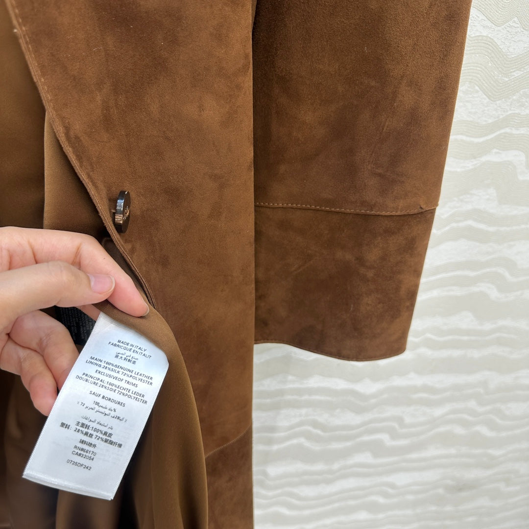 Row NEW leather trench coat