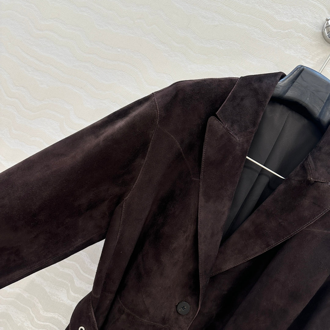 Row NEW leather trench coat