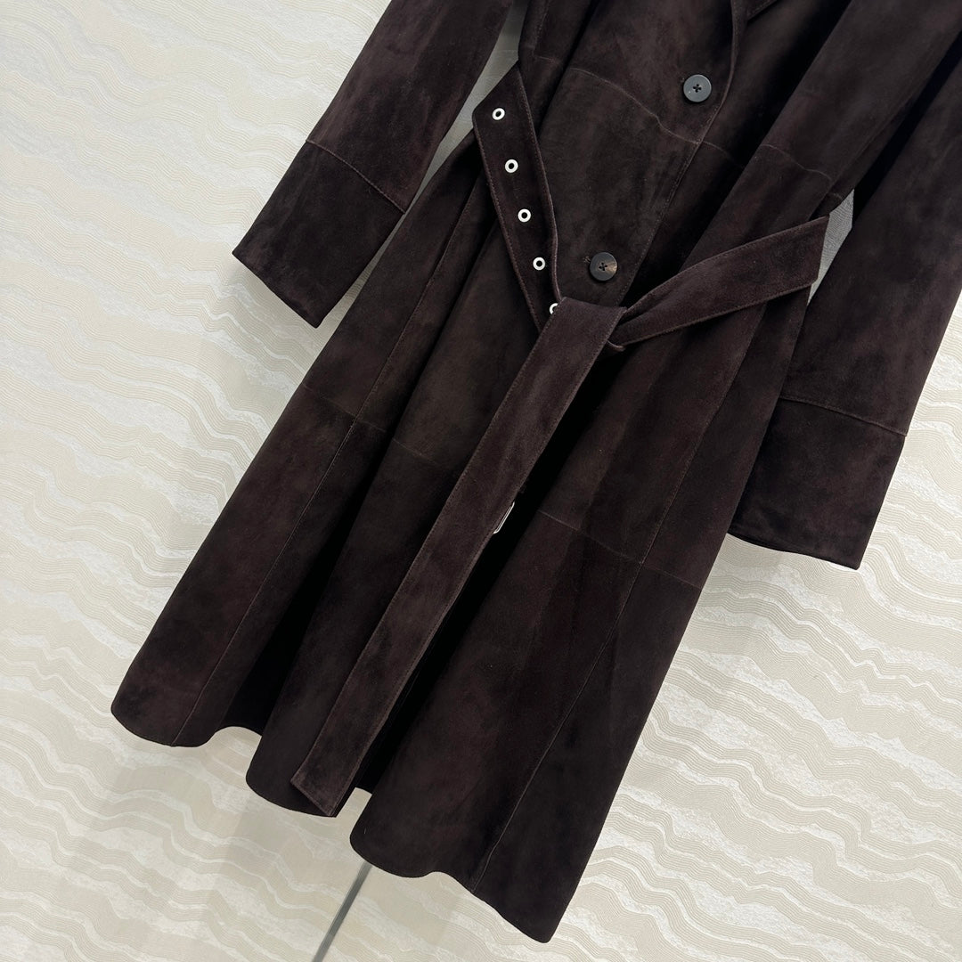 Row NEW leather trench coat