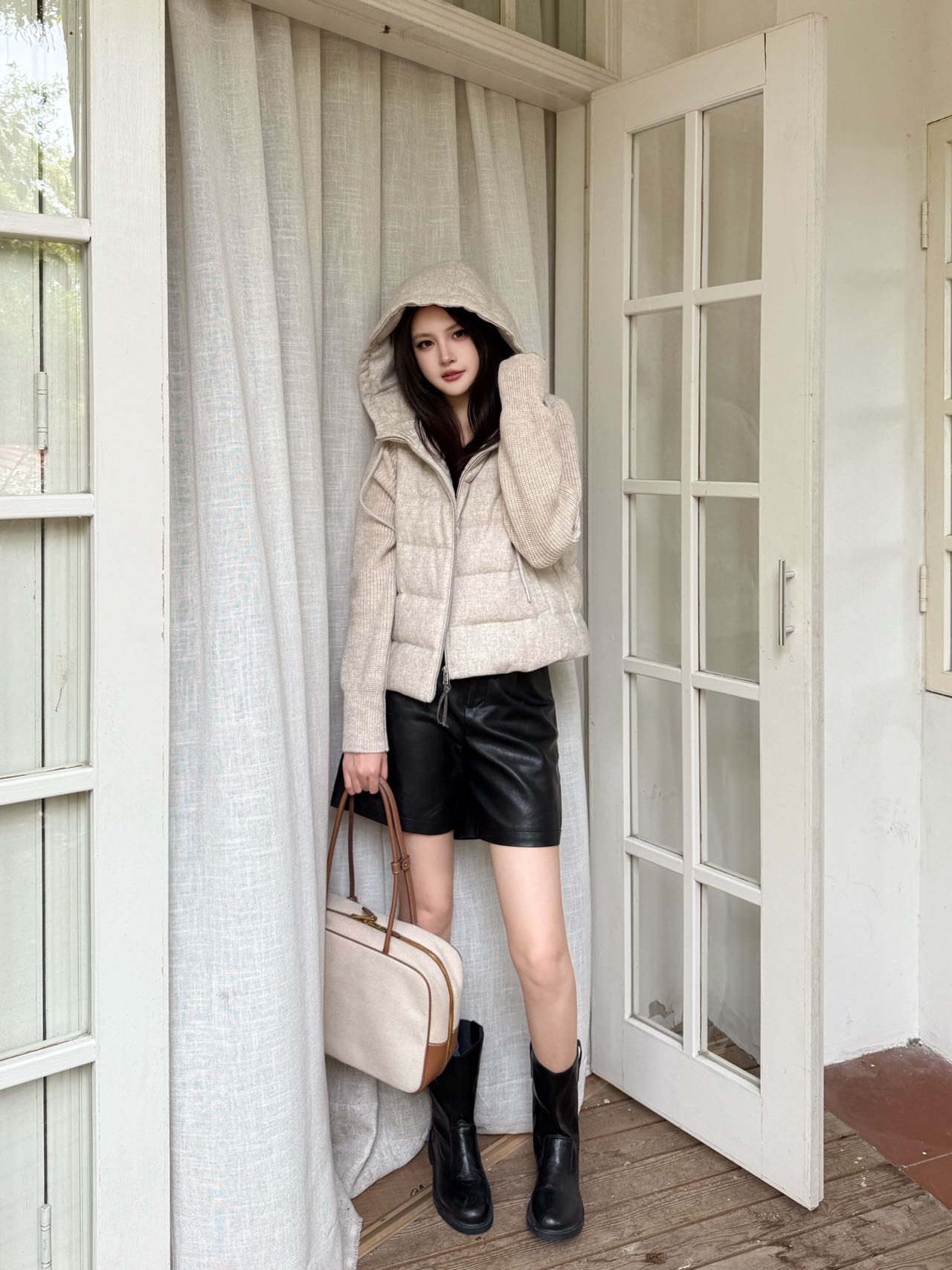 Brune NEW Hooded down jacket