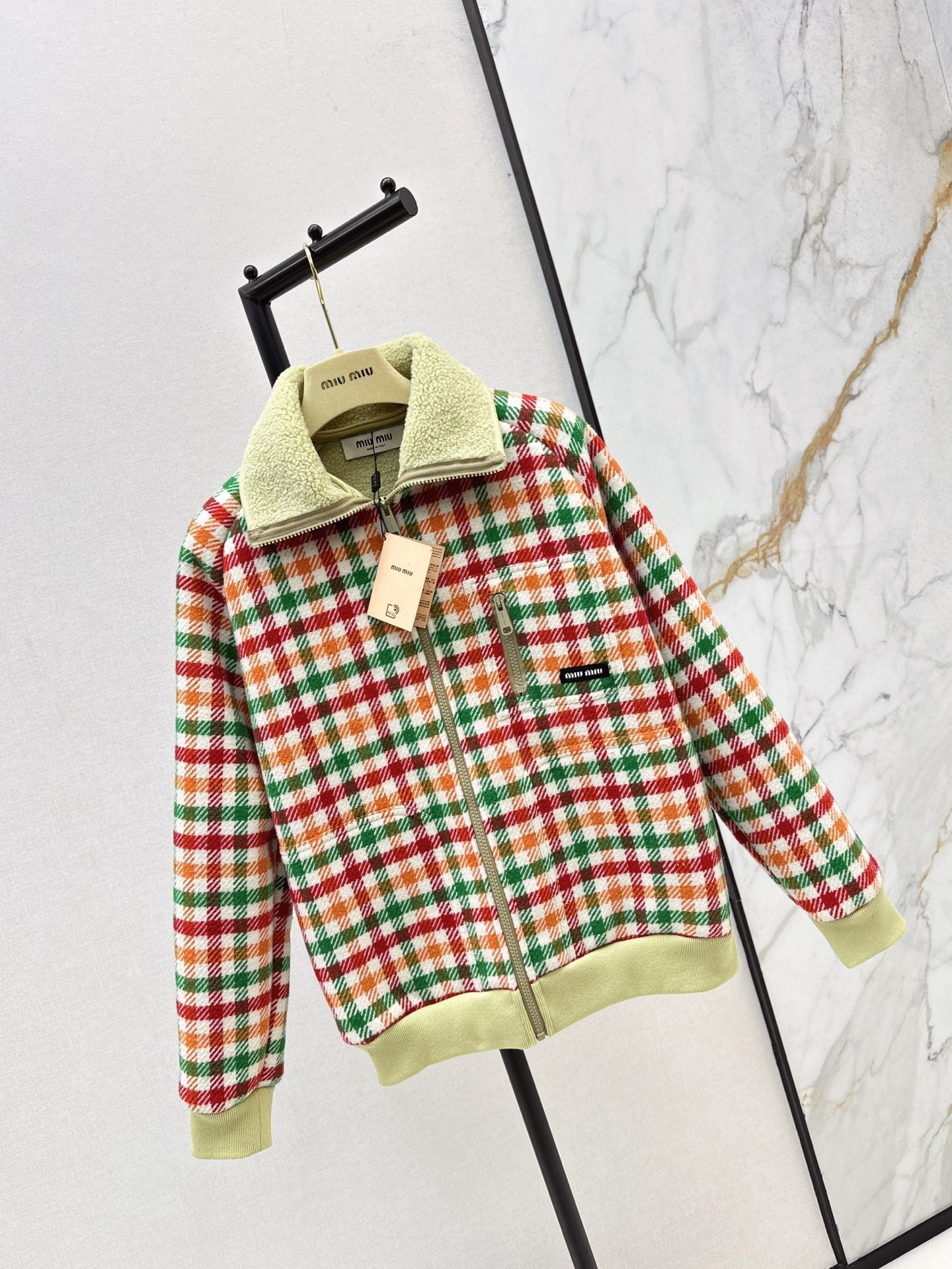 Miu NEW plaid coat