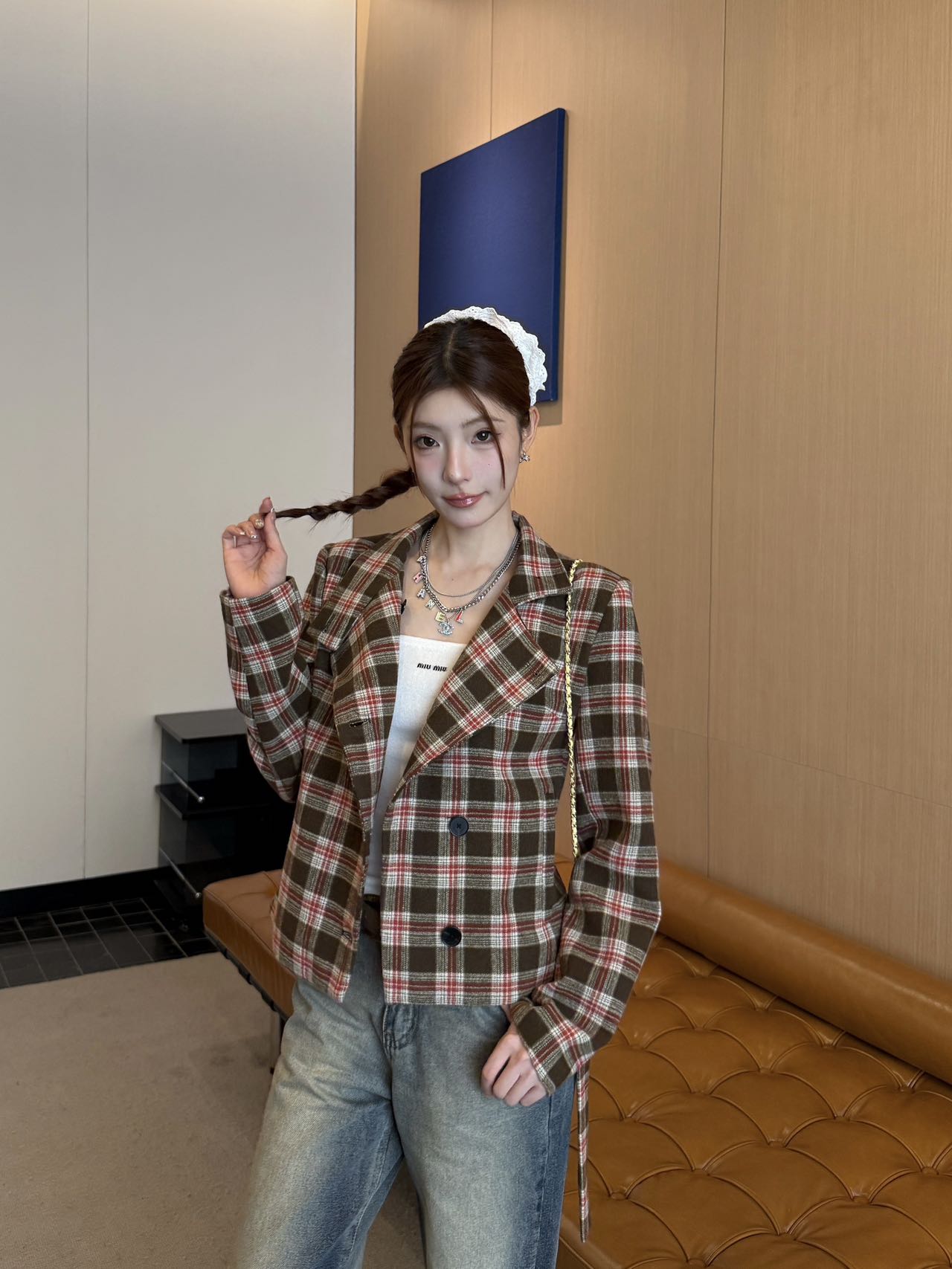 Saint NEW plaid coat