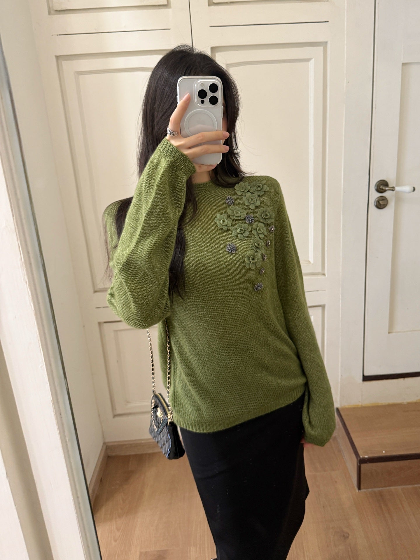 Chan NEW floral sweater