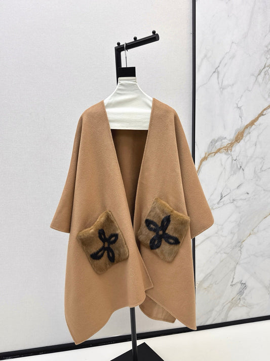 Loro NEW wool cape coat