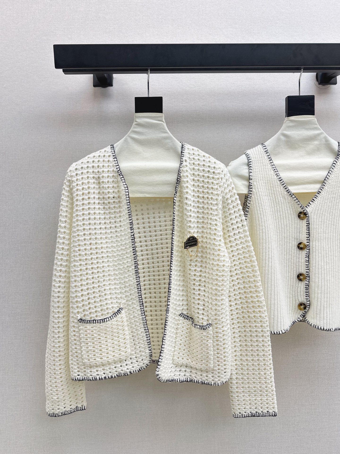 Chan NEW Hollow knit suit