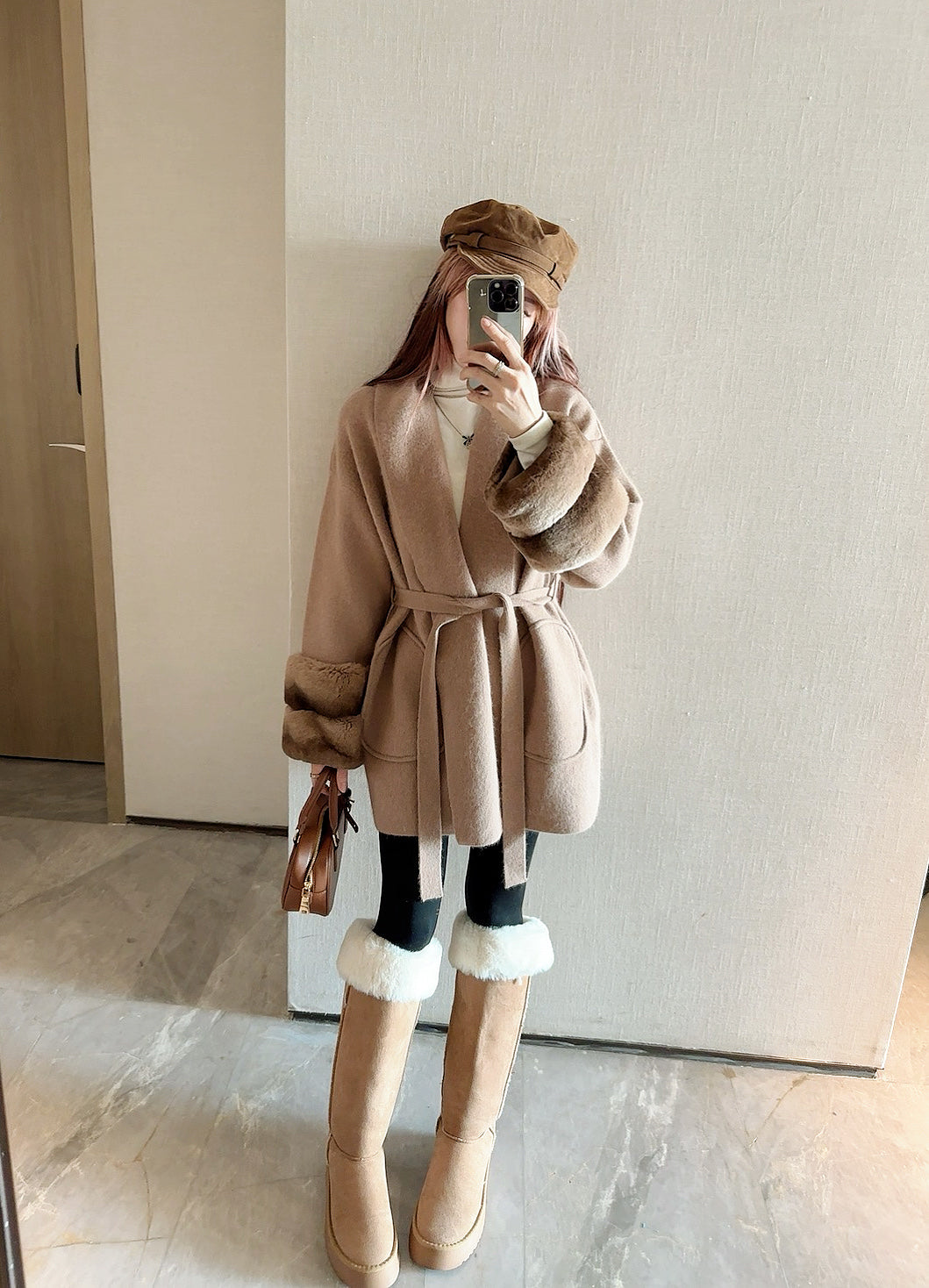 Fend NEW rabbit fur coat