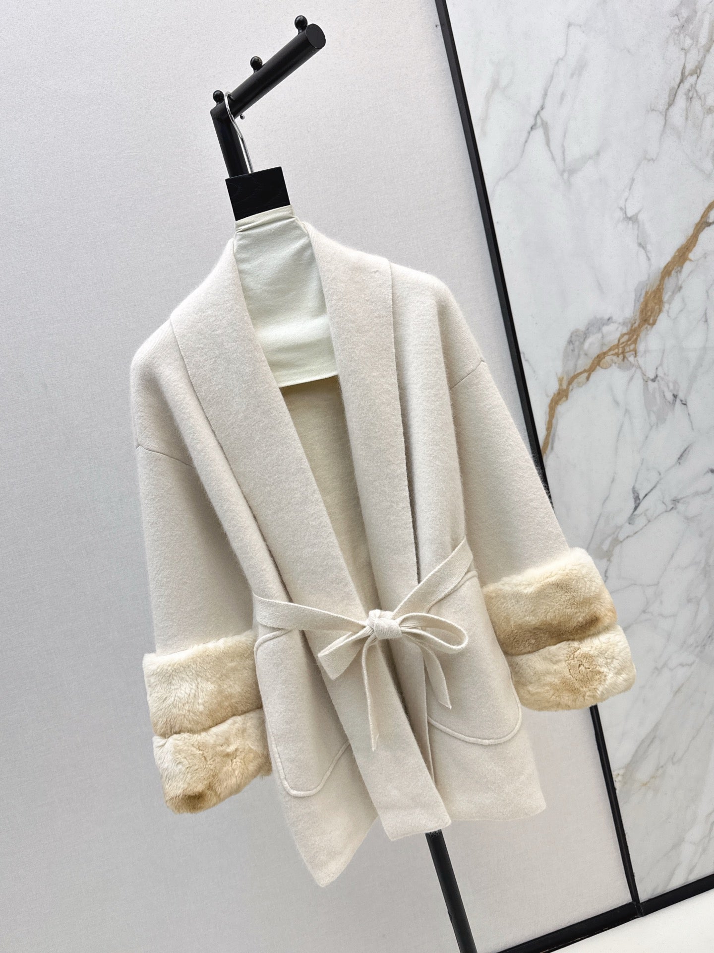 Fend NEW rabbit fur coat