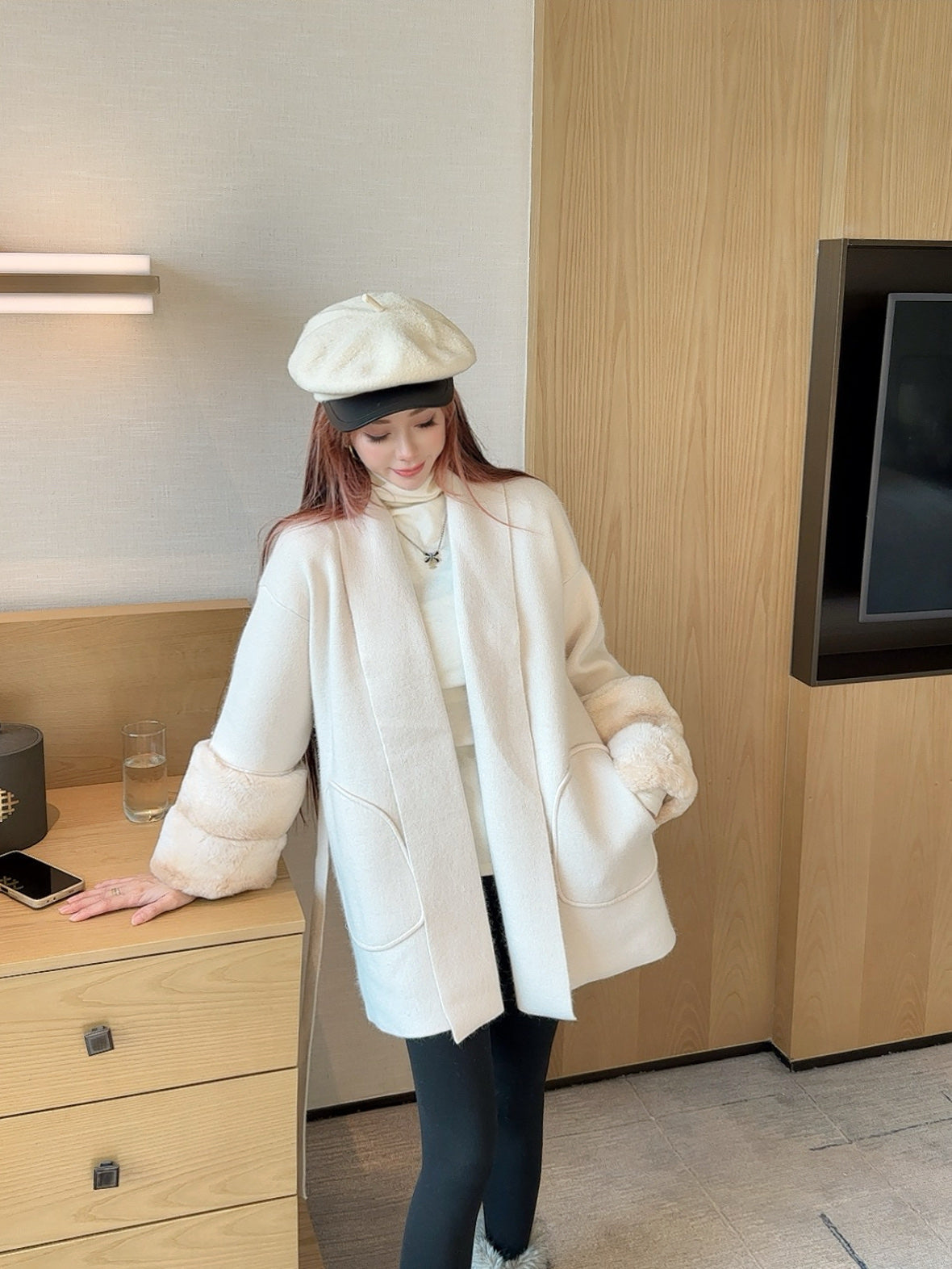 Fend NEW rabbit fur coat