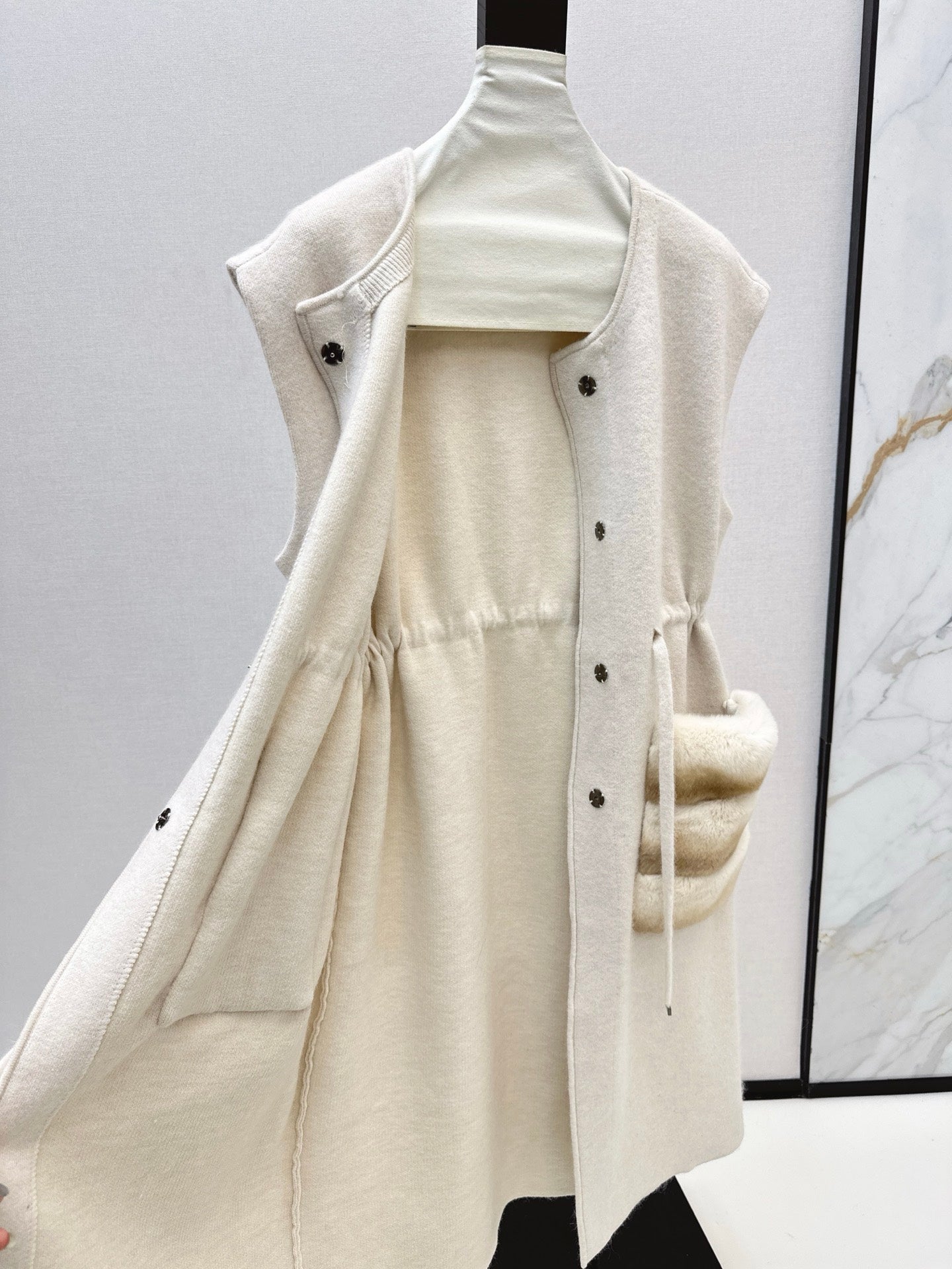 Fend NEW rabbit fur long coat