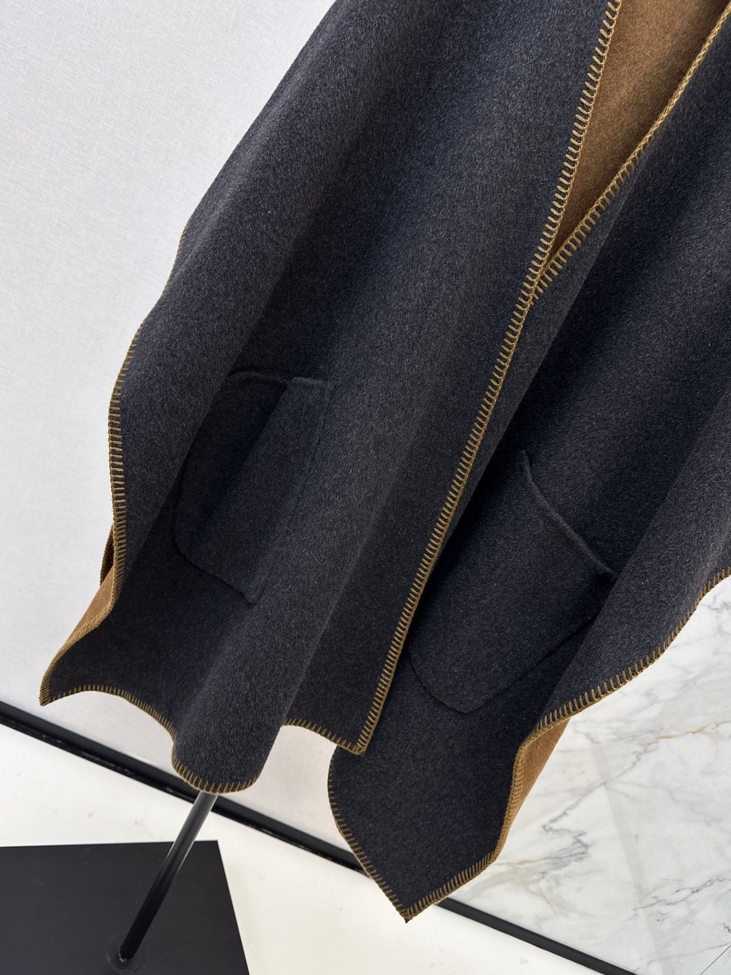 Max NEW wool cape coat