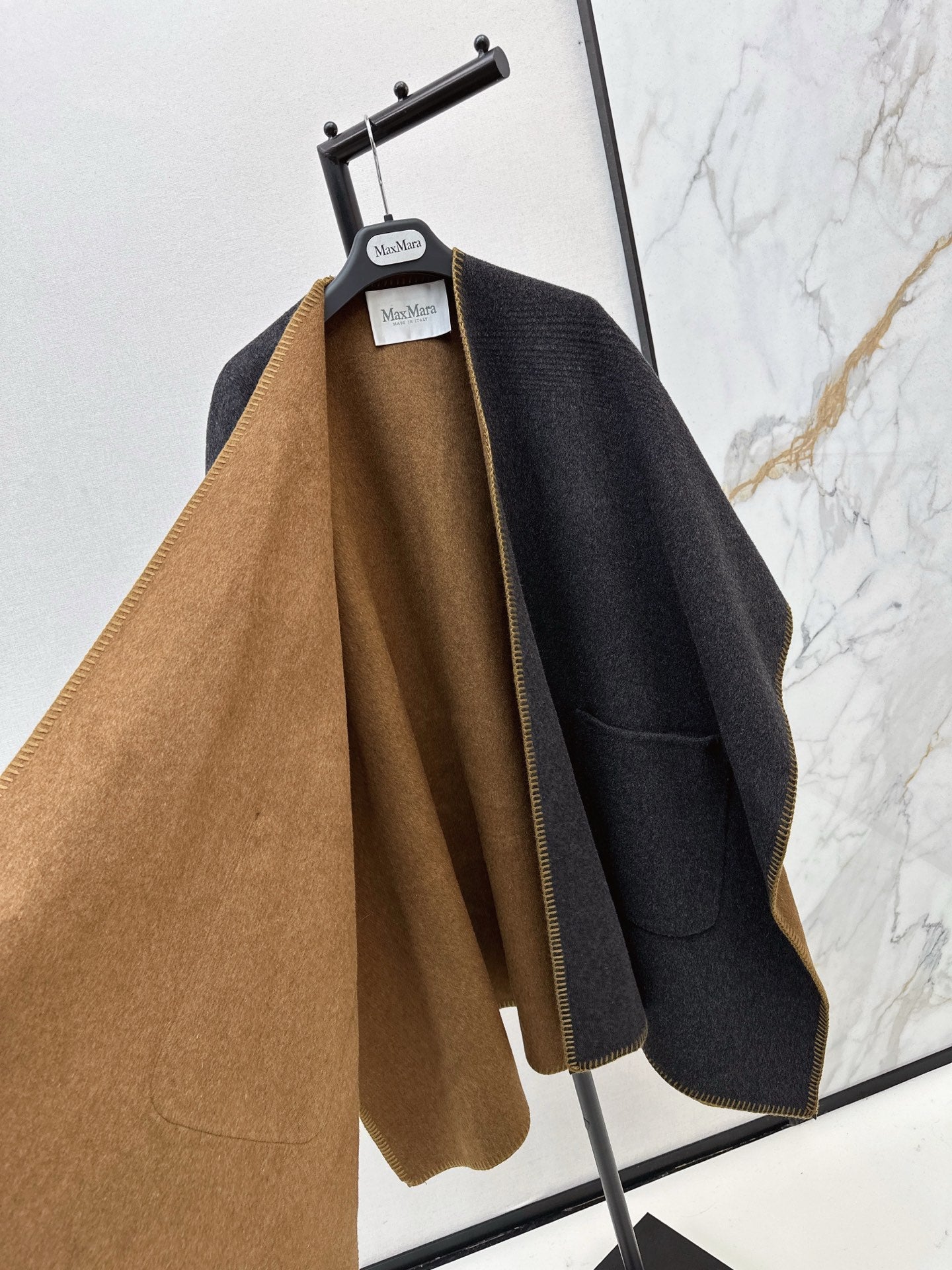 Max NEW wool cape coat