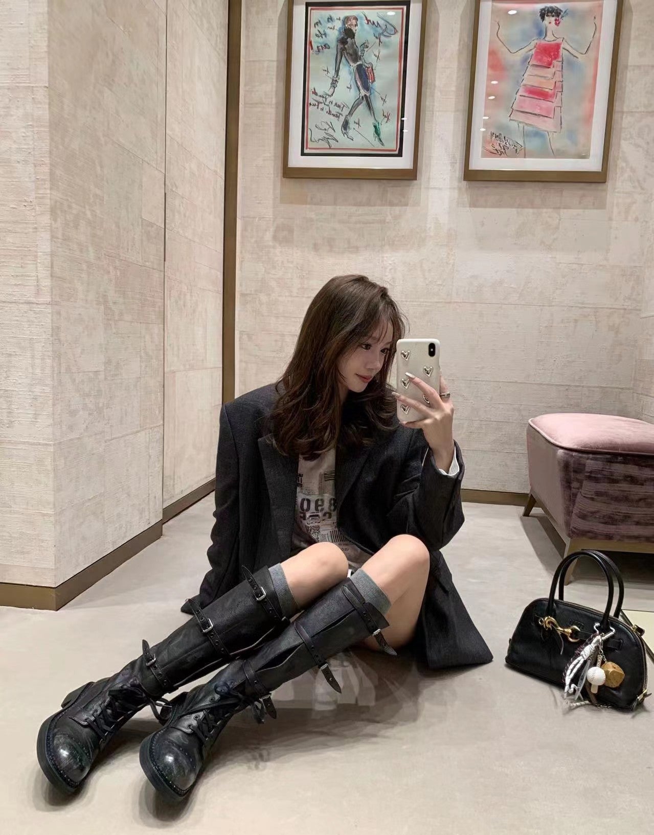 Miu NEW genuine leather boots