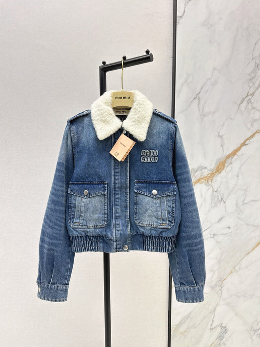 Miu NEW Denim padded jacket