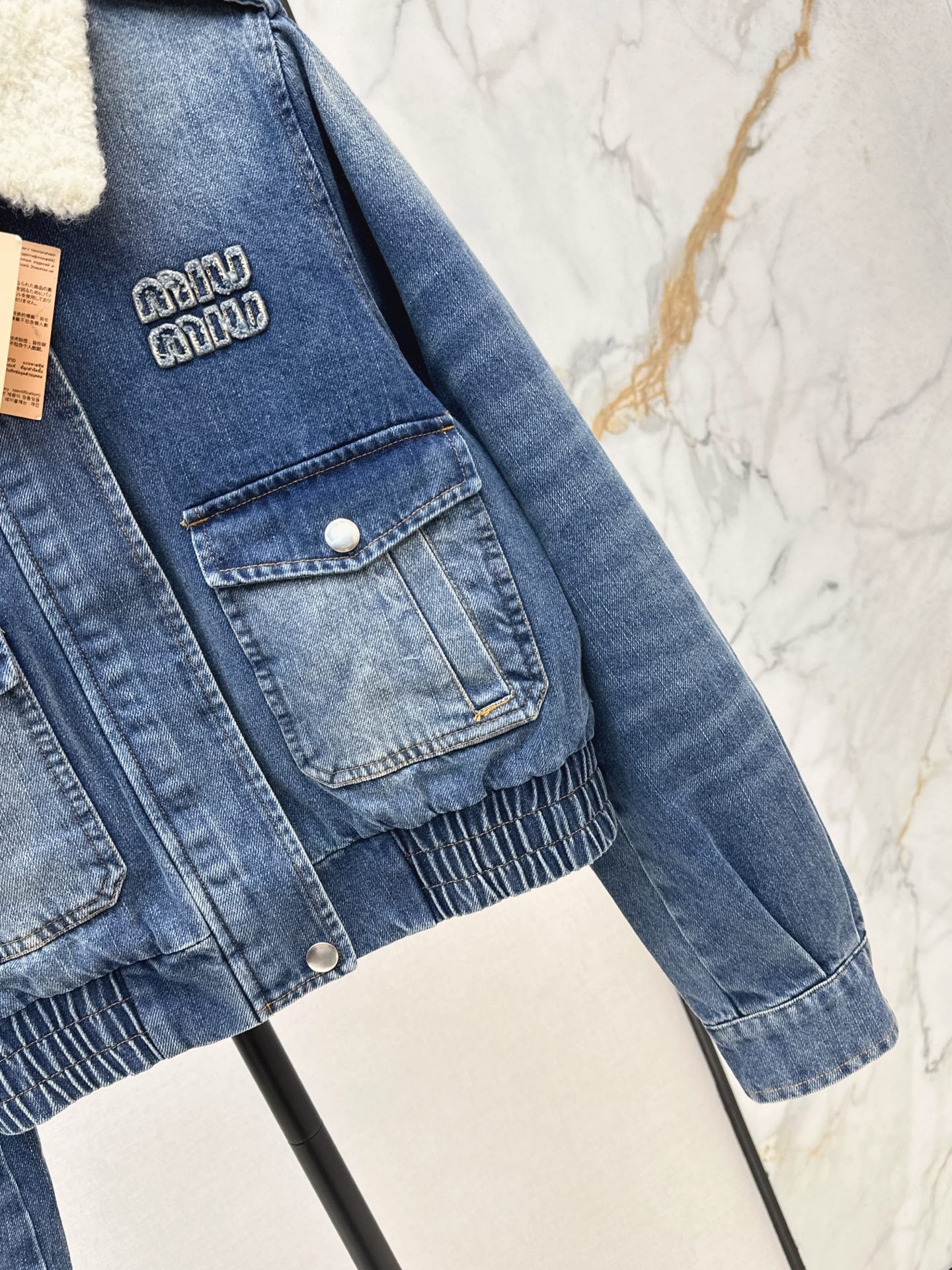 Miu NEW Denim padded jacket