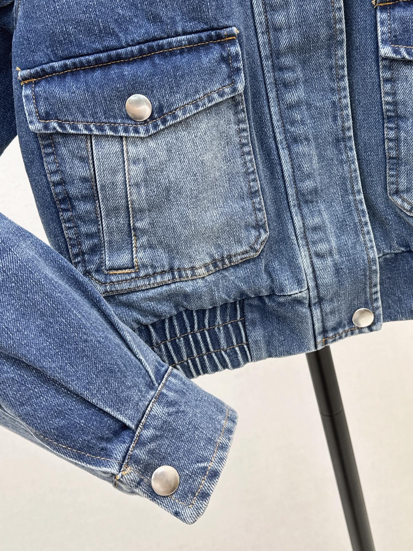 Miu NEW Denim padded jacket