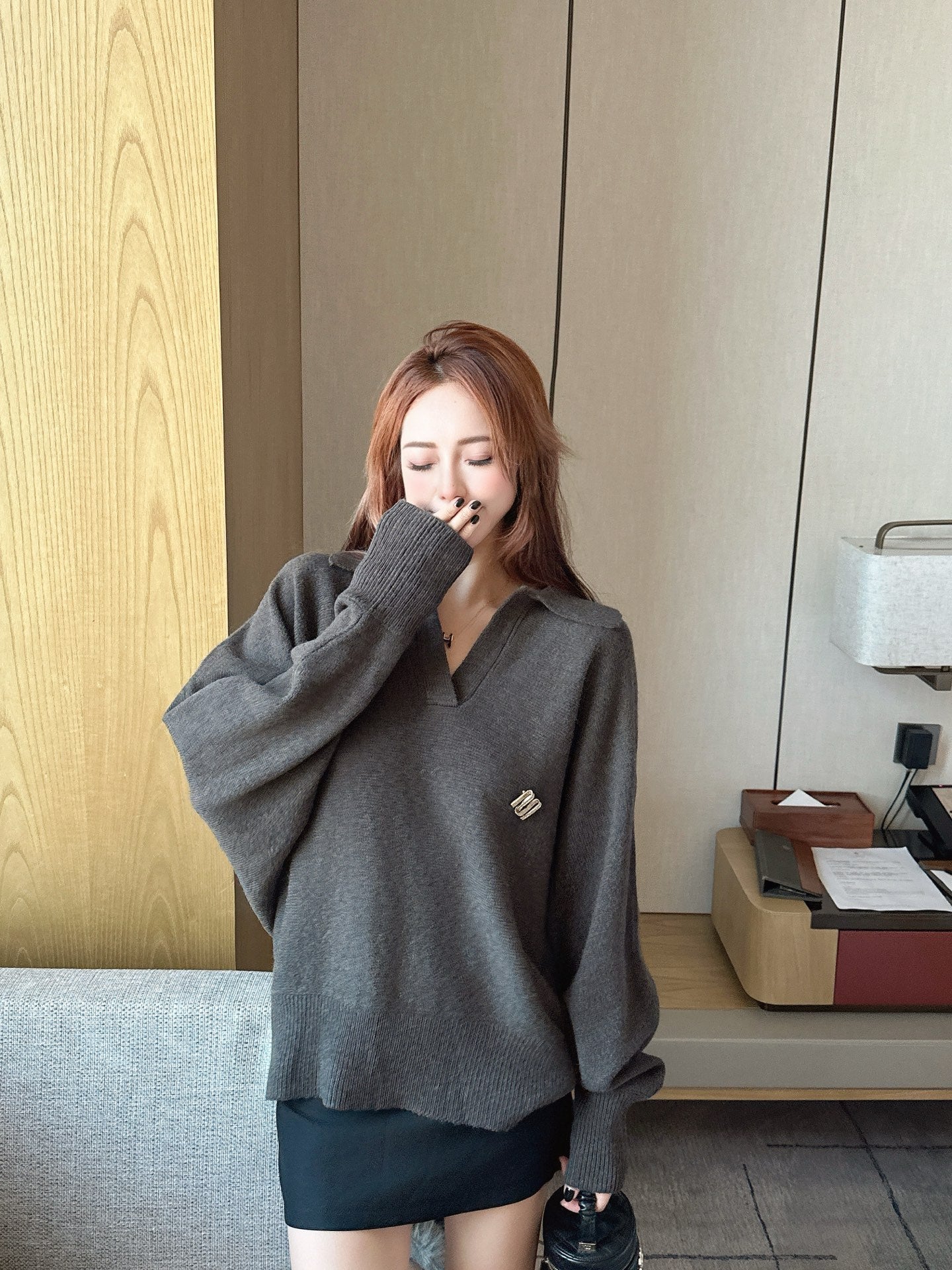 Max NEW lapel sweater