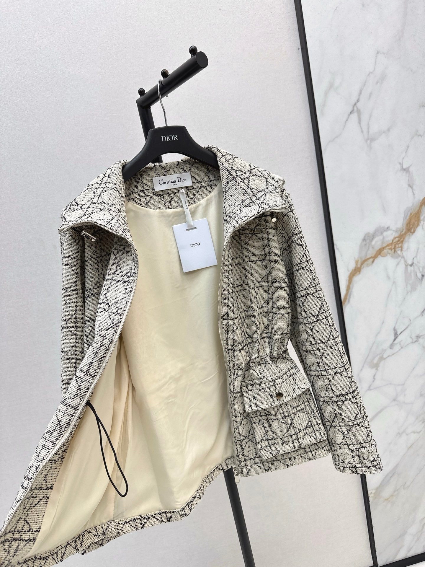 CD NEW Hooded plaid jacket