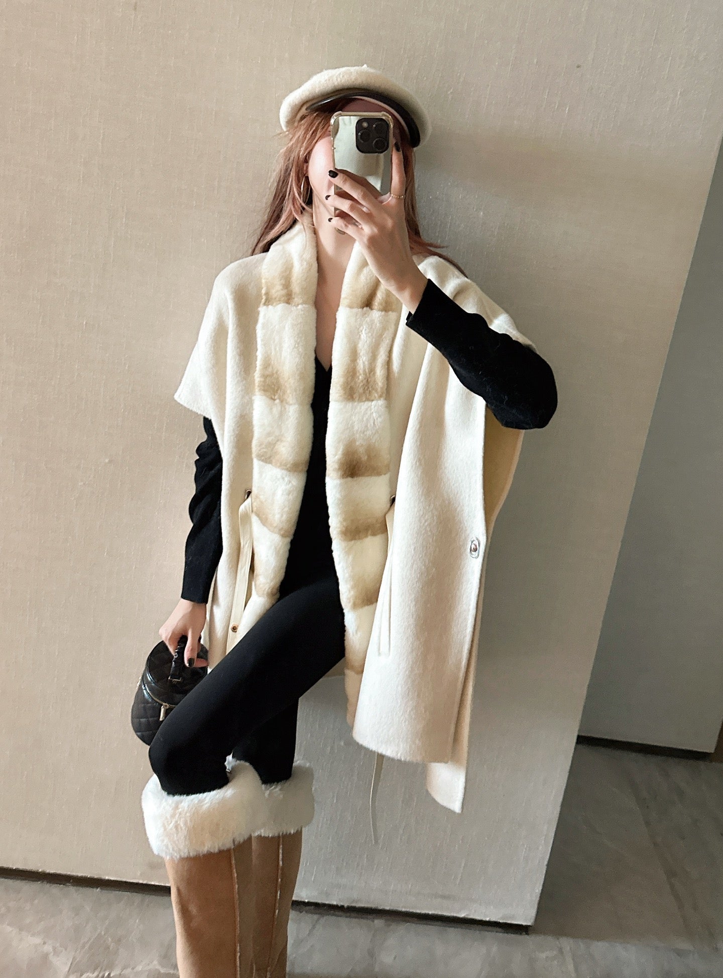 Loro NEW woolen cape coat