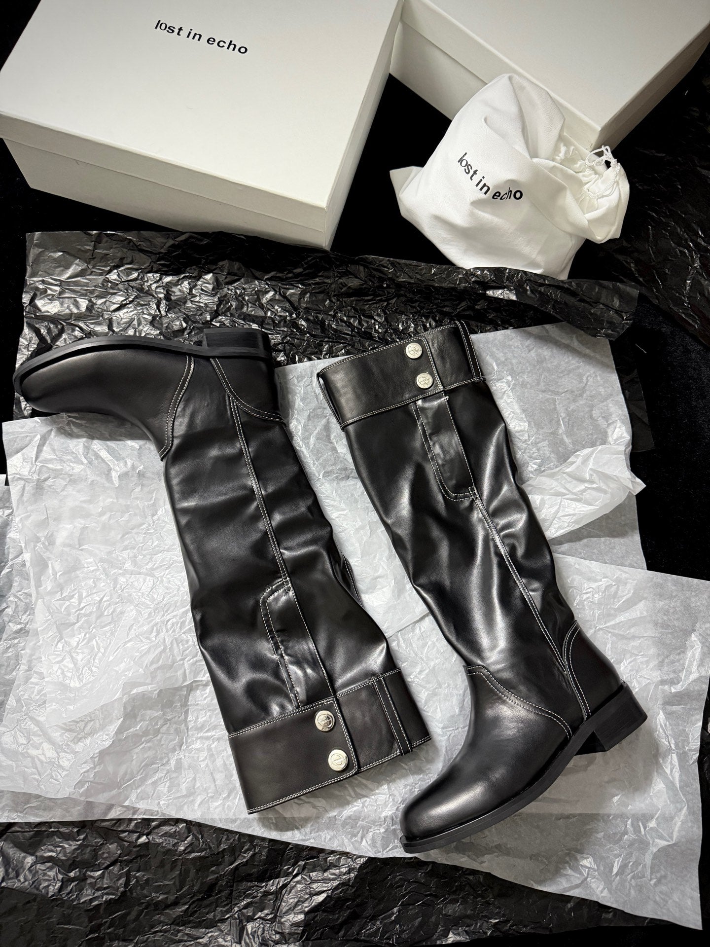 Lost 25fw slouch boots