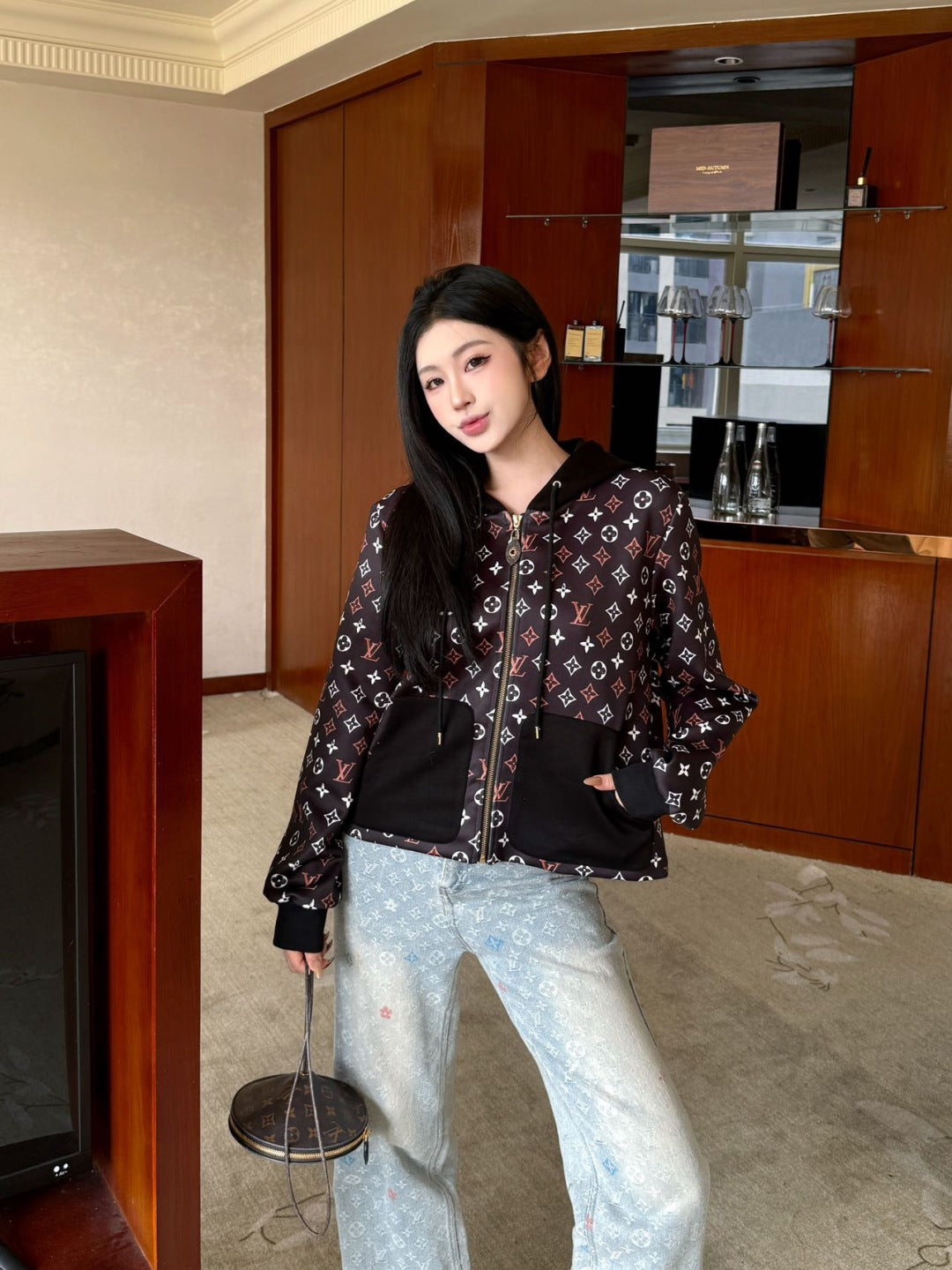 Louis NEW Printed hooded jacket