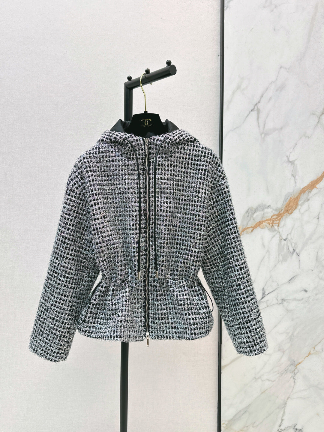 Chan NEW Hooded Tweed Coat