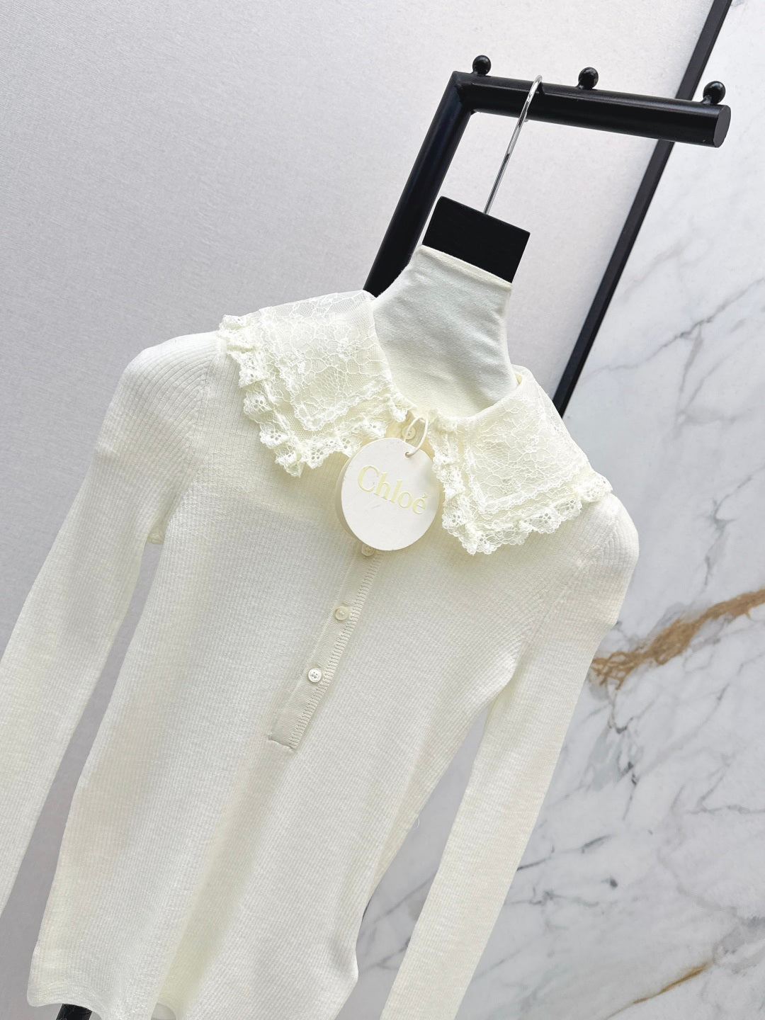 Cho1 NEW Lace Knit Sweater