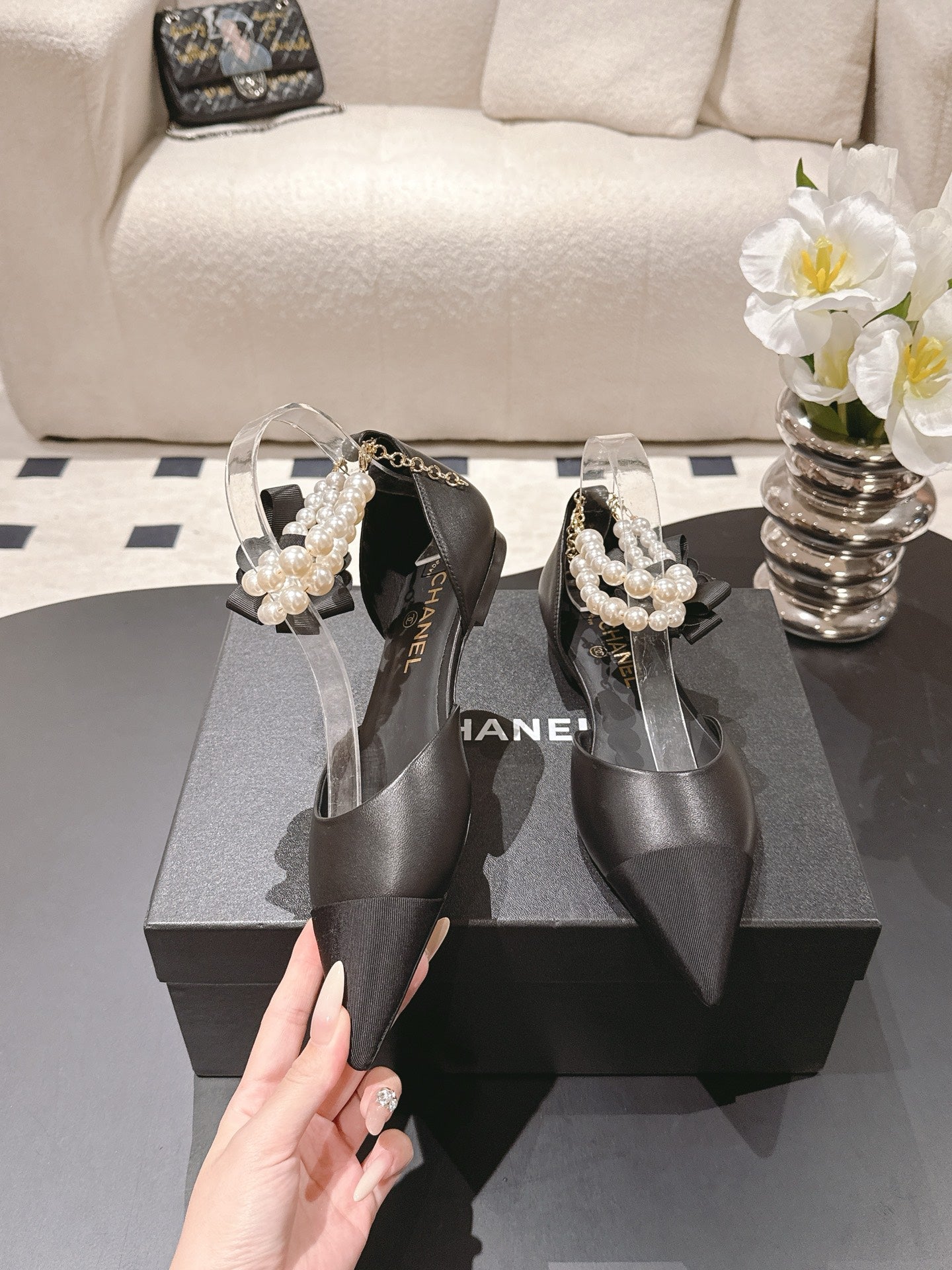 Chan 25fw slingback flats